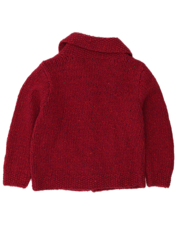 Carraig Donn Mädchen-Strickjacke, 9–10 Jahre, groß, Burgunderrot meliert