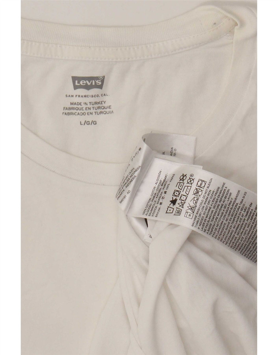 Levi's Herren-T-Shirt mit Grafik, groß, weiß gestreift, Baumwolle