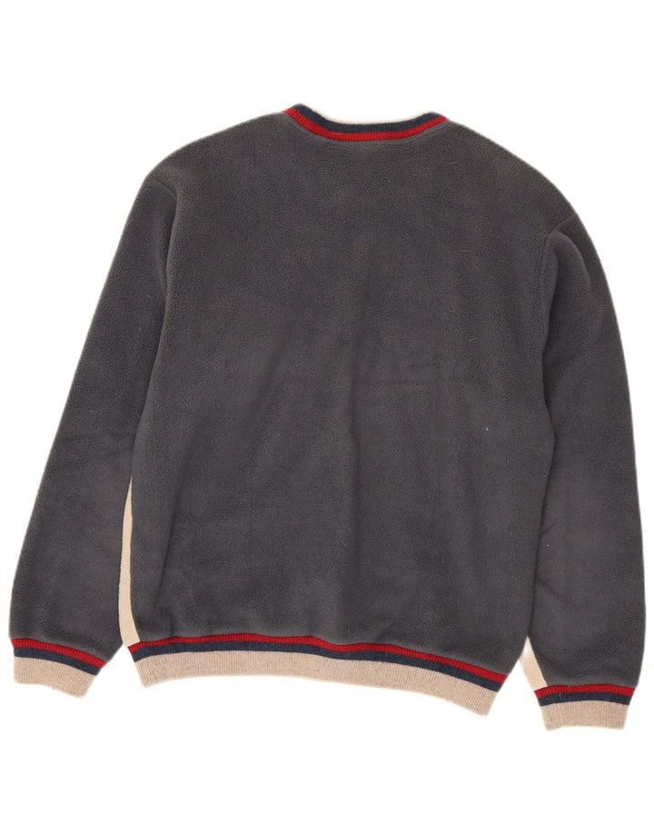 North Sails Herren-Fleecepullover mit Grafik, groß, beige, Farbblock-Polyester