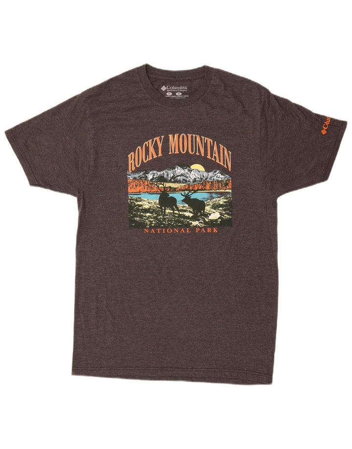 Columbia Herren-T-Shirt mit Grafik, mittelgraue Baumwolle