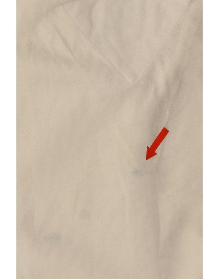 Tommy Hilfiger Damen Poloshirt UK 12 Mittelweiße Baumwolle
