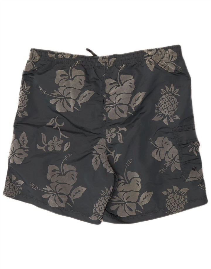 Bear Herren Sportshorts XL Grau geblümt Polyamid