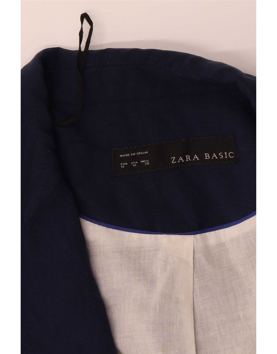 Zara Damen-Blazer mit 3/4-Ärmeln, offen, Gr. 14, mittleres Marineblau