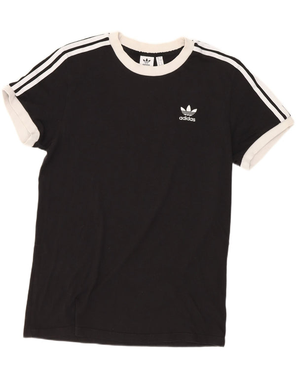 Adidas Damen Loose Fit T-Shirt Top UK 8 Small Schwarz