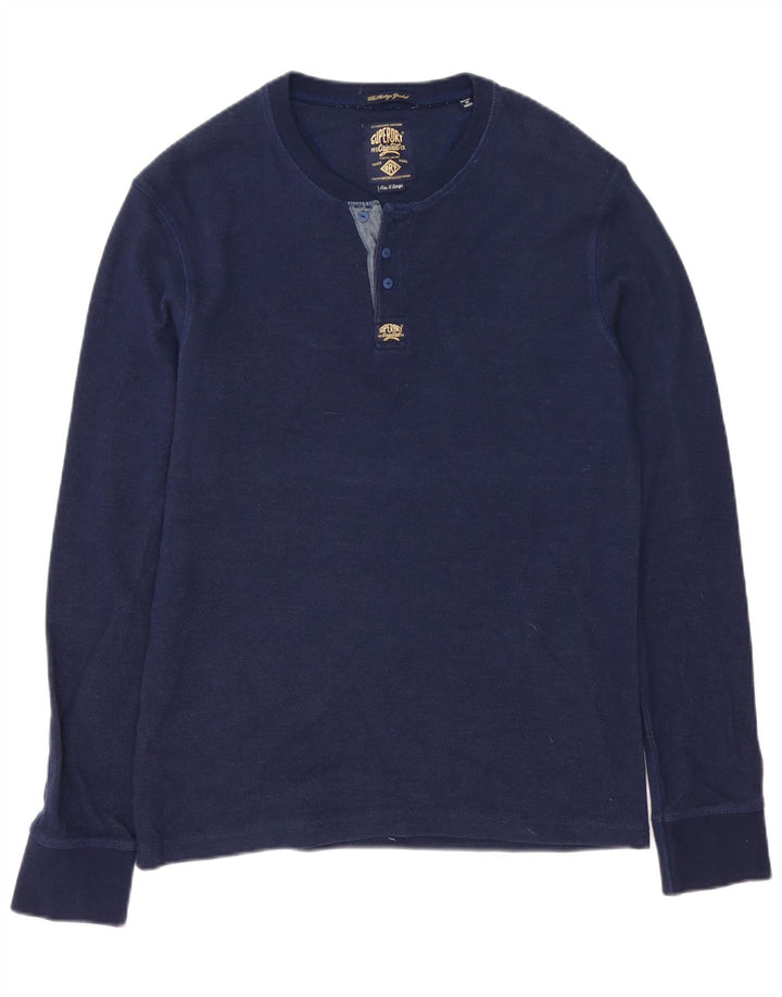 Superdry Herren Top Langarm XL Marineblau