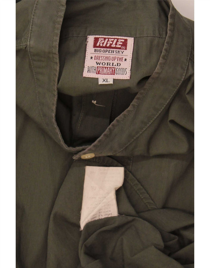 Rifle Herrenhemd XL Khaki Baumwolle