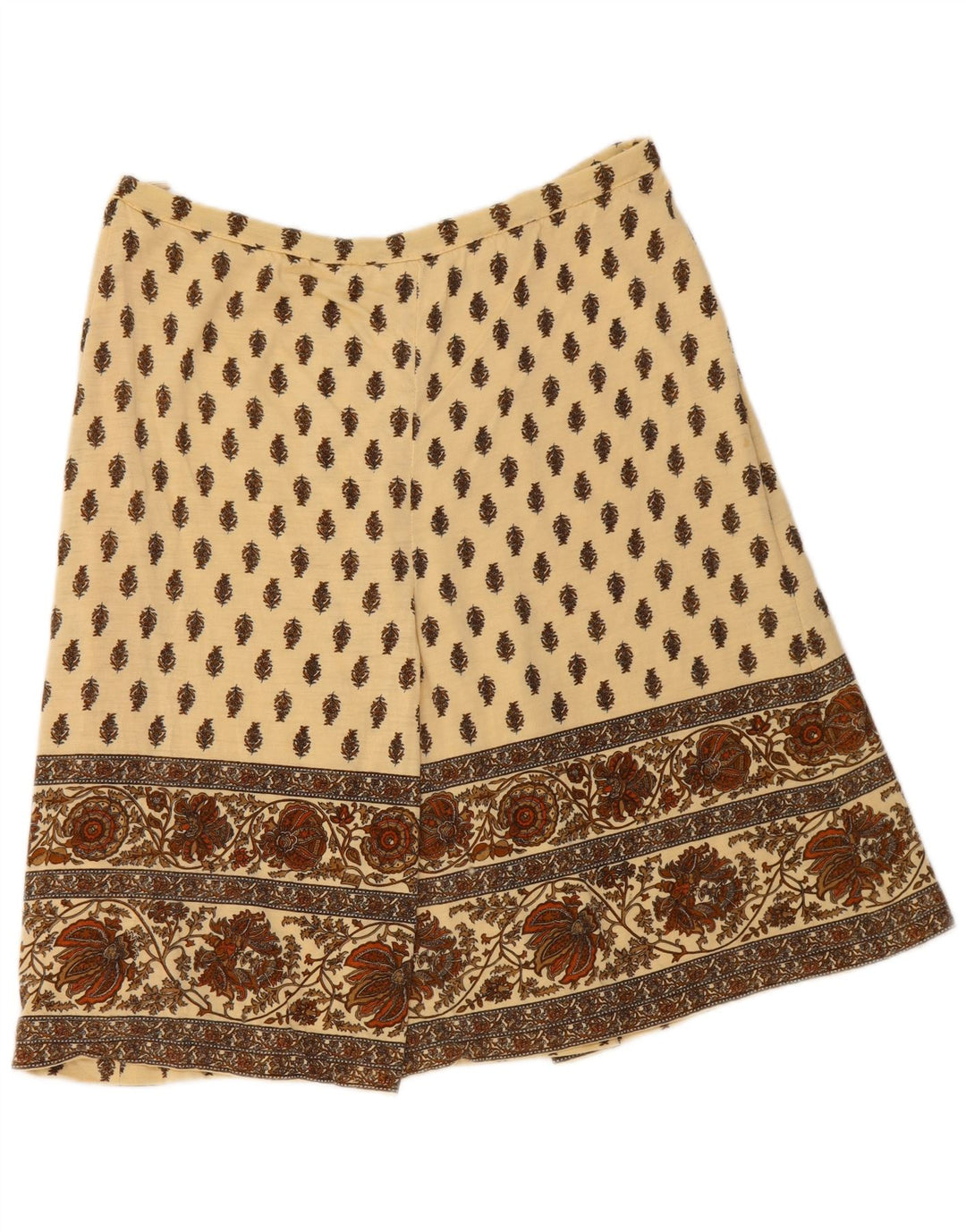 Vintage Damen A-Linie Rock W40 2XL Beige Floral