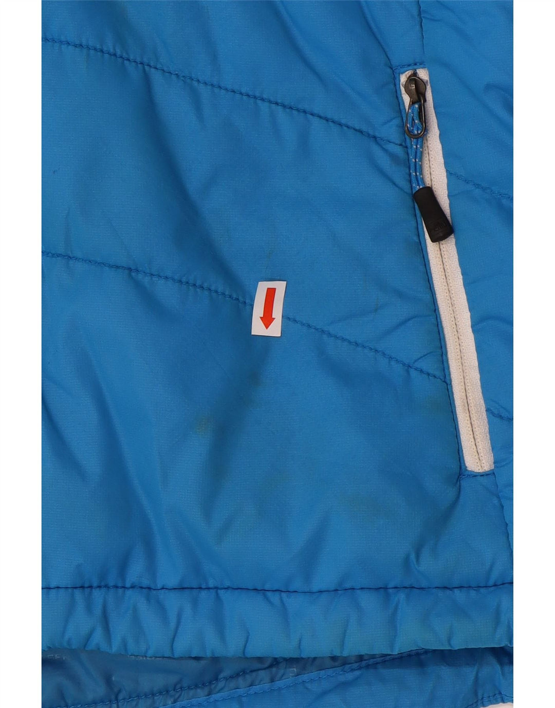 The North Face Wattierte Damenjacke mit Kapuze, UK 12, mittelblaues Nylon