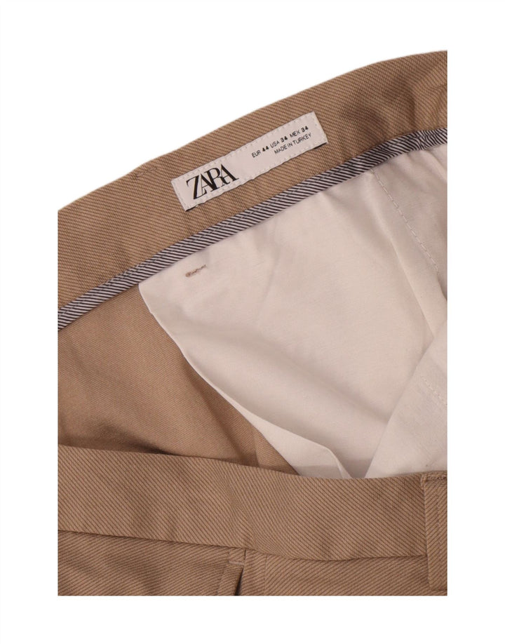 Zara Herren Chinoshorts EU 44 Large W34 Beige Viskose