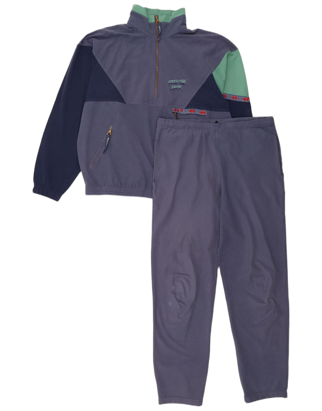 Greenstone Park Herren-Trainingsanzug, groß, marineblau, geometrisch, Polyester