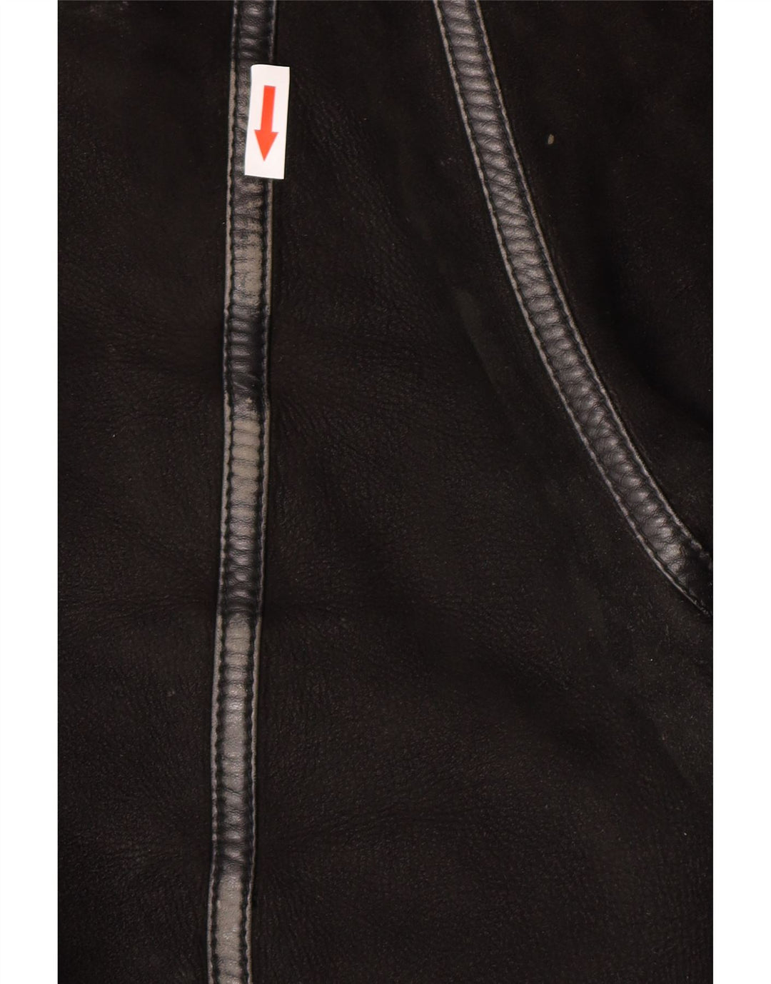 Vintage Herren Shearling Jacke IT 50 Großes schwarzes Shearling