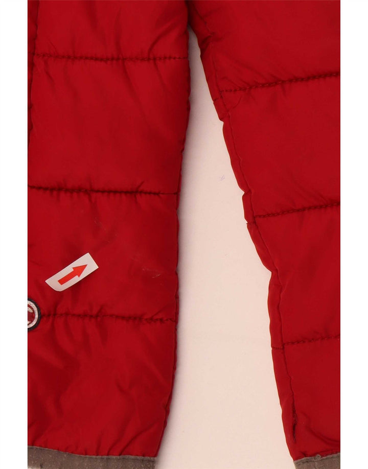 Colmar Wattierte Jungenjacke mit Kapuze, 15–16 Jahre, 2XL, rotes Polyester