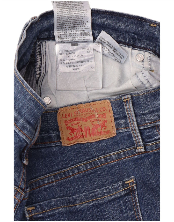 Levi's Damen 505 Straight Jeans US 4 Small W27 L34 Blue Cotton Classic