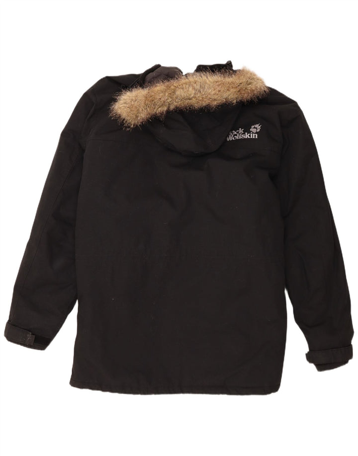 Jack Wolfskin Herren-Parka mit Kapuze, UK 44, 2XL, Schwarz, Polyester