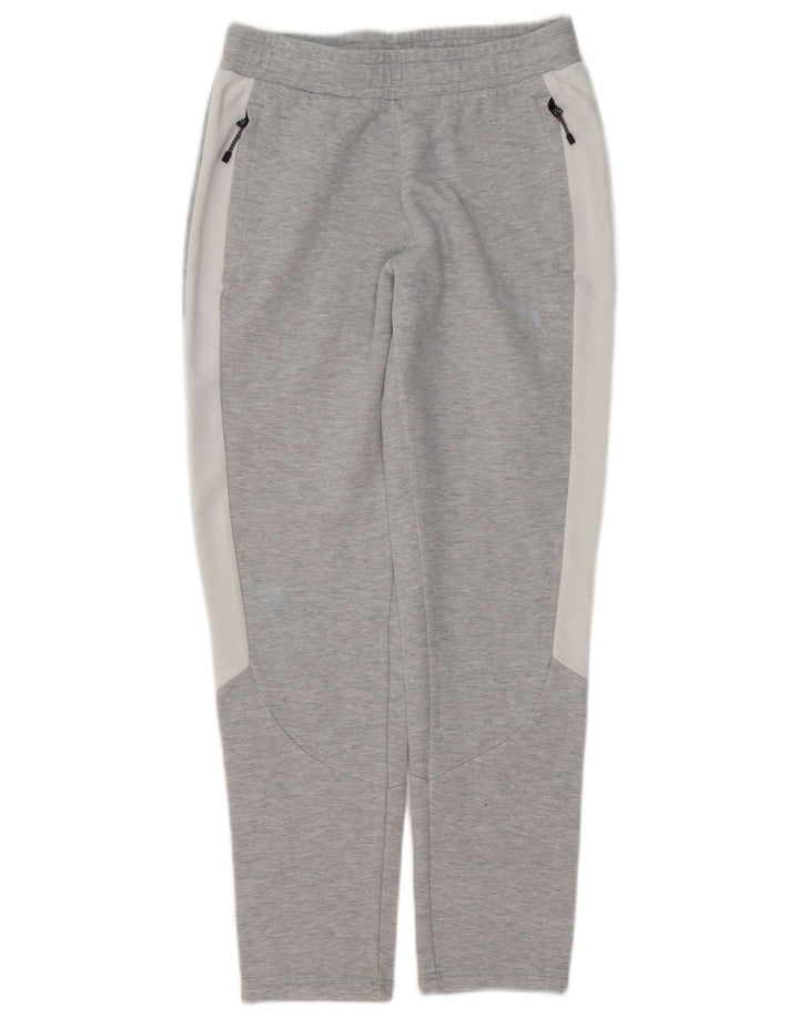 Puma Herren-Trainingshose, Größe S, Grau, Colourblock-Baumwolle