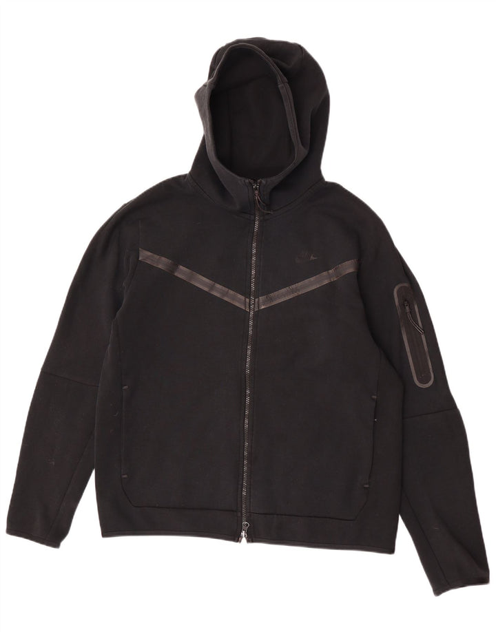 Nike Herren-Kapuzenpullover mit Reißverschluss, groß, aus schwarzer Baumwolle