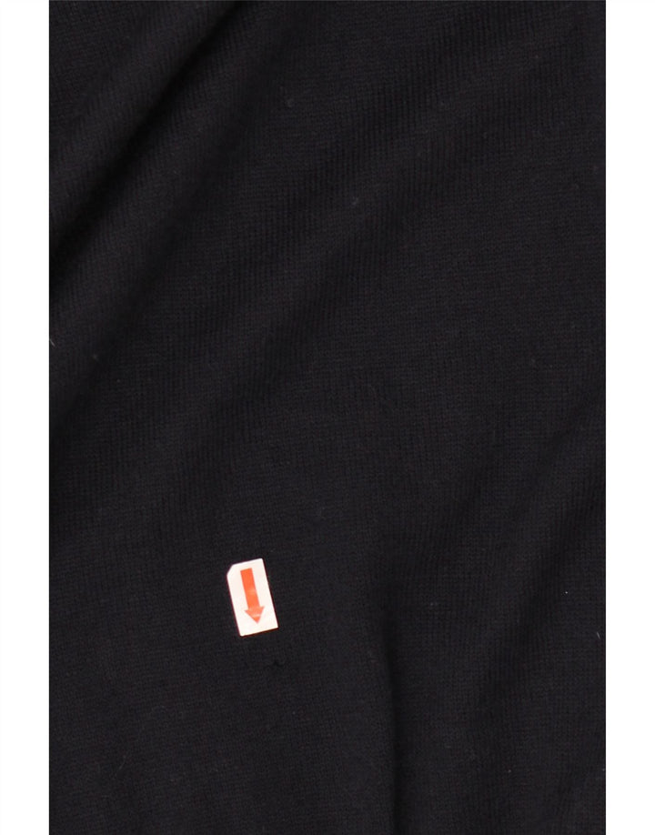 VINTAGE Herren-Pullover mit U-Boot-Ausschnitt, mittleres Marineblau