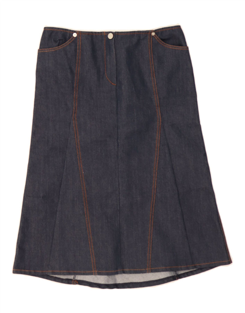 PINKO Womens Denim Skirt UK 10 Small W30 Navy Blue Cotton Vintage Pinko and Second-Hand Pinko from Messina Hembry 