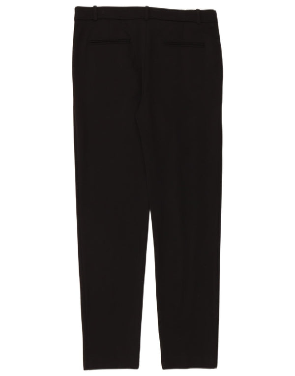 Pinko Damen Slim Chinohose UK 10 Small W30 L30 Schwarze Viskose