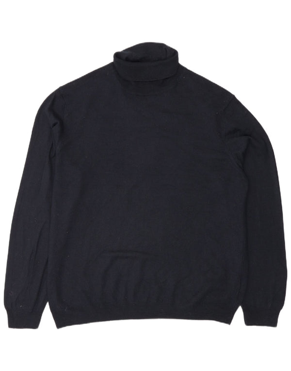 Marks & Spencer Herren-Pullover mit Rollkragen, 2XL, Marineblau, Acryl