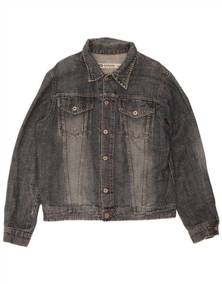 X-Cape Herren Jeansjacke UK 42 XL Blaue Baumwolle