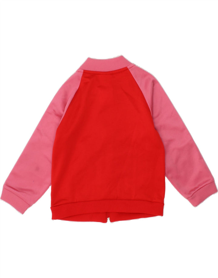 ADIDAS Girls Tracksuit Top Jacket 3-4 Years Red Colourblock Polyester Vintage Adidas and Second-Hand Adidas from Messina Hembry 