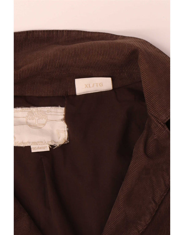 Timberland Damen 3-Knopf-Blazer aus Cord, UK 18, XL, braun, Baumwolle
