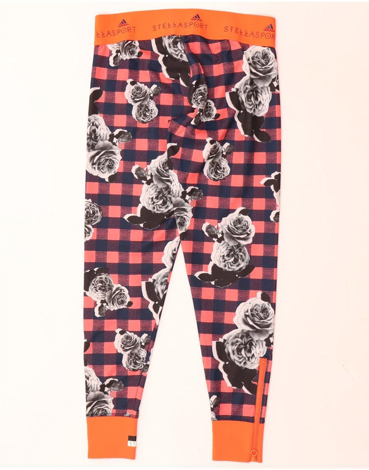 ADIDAS Damen Stella Graphic Leggings UK 14 Medium Mehrfarbig kariert