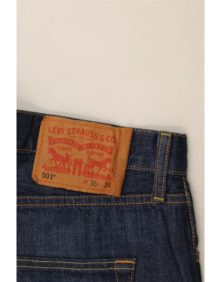 Levi's Herren 501 Straight Jeans W36 L30 Blaue Baumwolle
