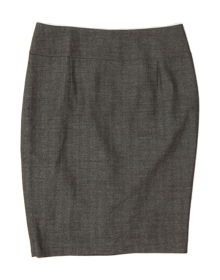 MOSSIMO Womens Pencil Skirt US 8 Medium W30 Grey Chevron Polyester Vintage Mossimo and Second-Hand Mossimo from Messina Hembry 