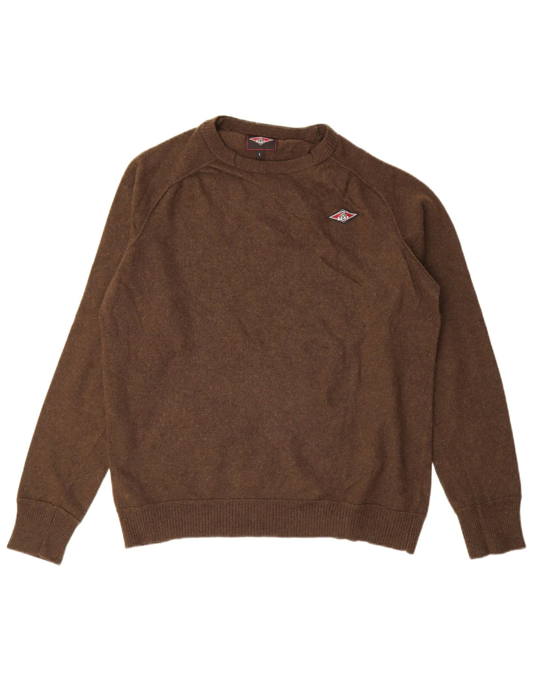 Bear Herren-Pullover mit Rundhalsausschnitt, große braune Wolle
