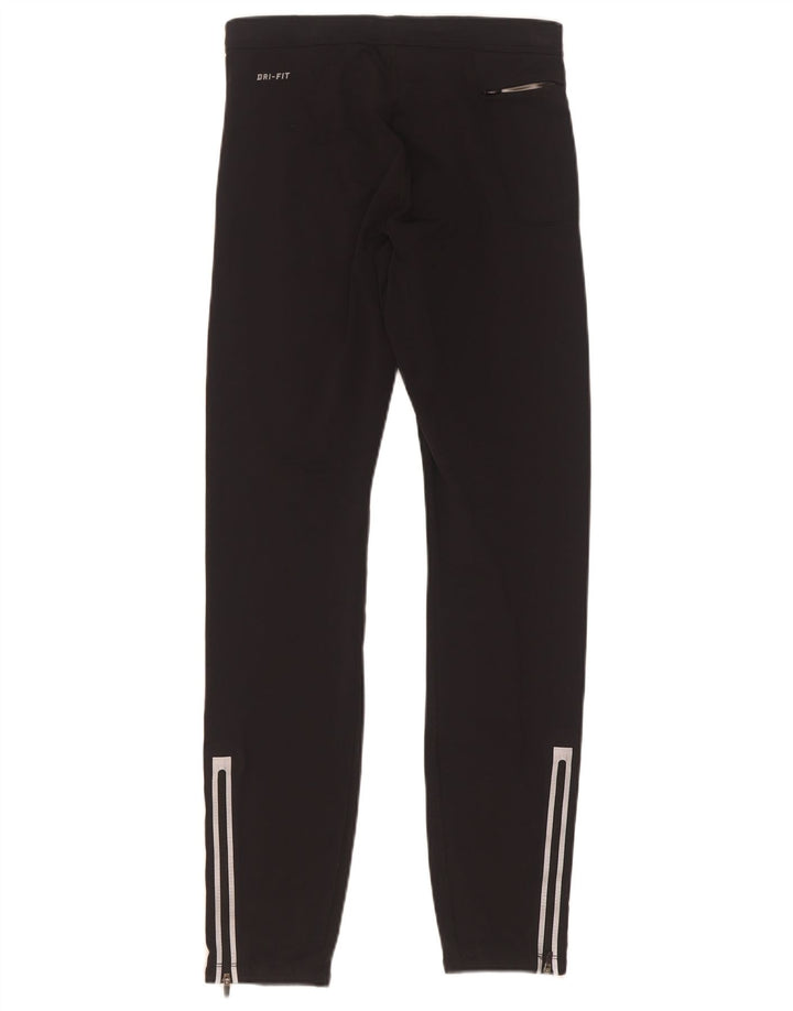 Nike Damen Dri Fit Leggings UK 12 Mittelschwarzes Nylon