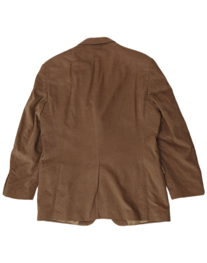 Marks & Spencer Herren-Blazer aus Cord mit 3 Knöpfen, Gr. 42, Größe L, Beige