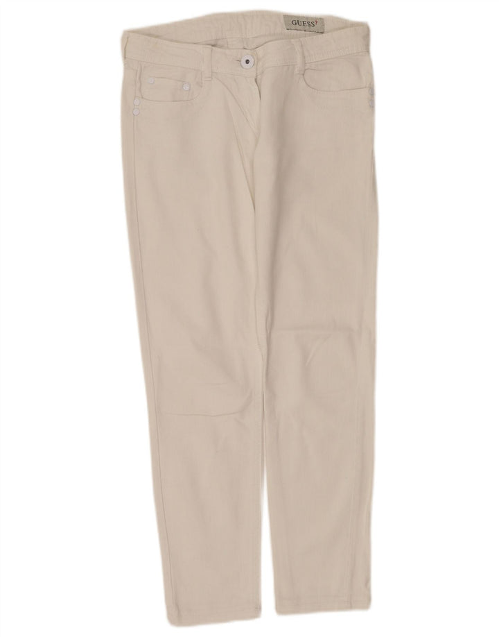 Guess Damen Slim Jeans W28 L27 Weiße Baumwolle