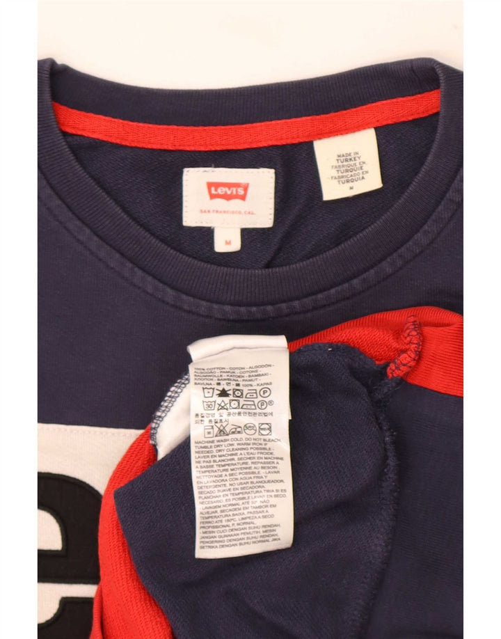 Levi's Herren-Sweatshirt mit Grafik, mittelgroß, marineblau, Colourblock-Baumwolle