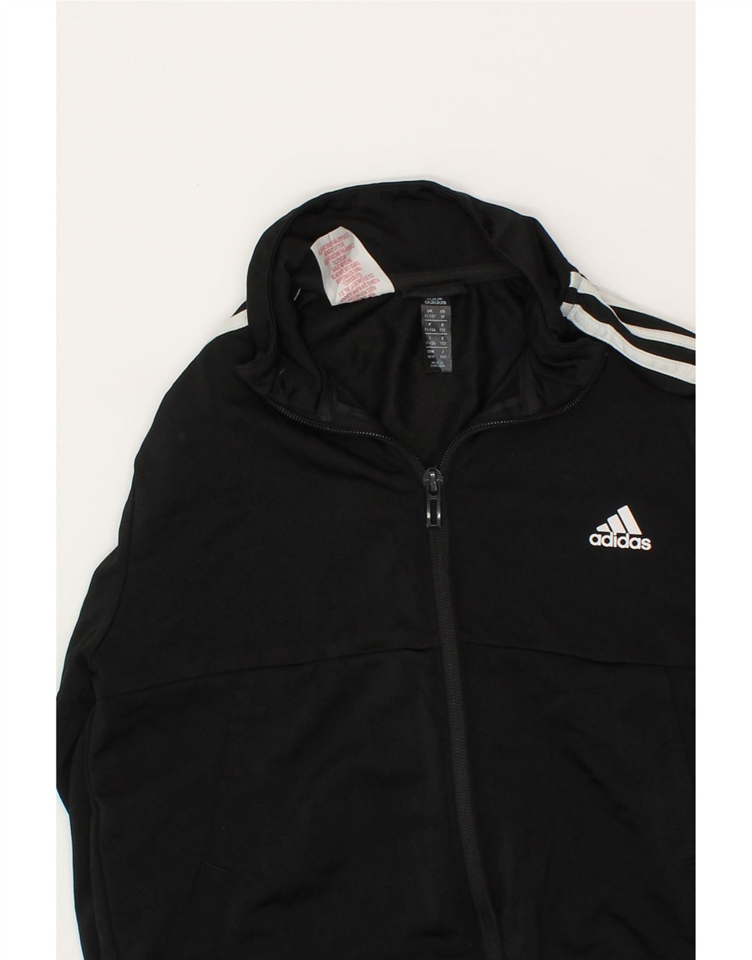 ADIDAS Boys Tracksuit Top Jacket 11-12 Years Black Polyester Vintage Adidas and Second-Hand Adidas from Messina Hembry 
