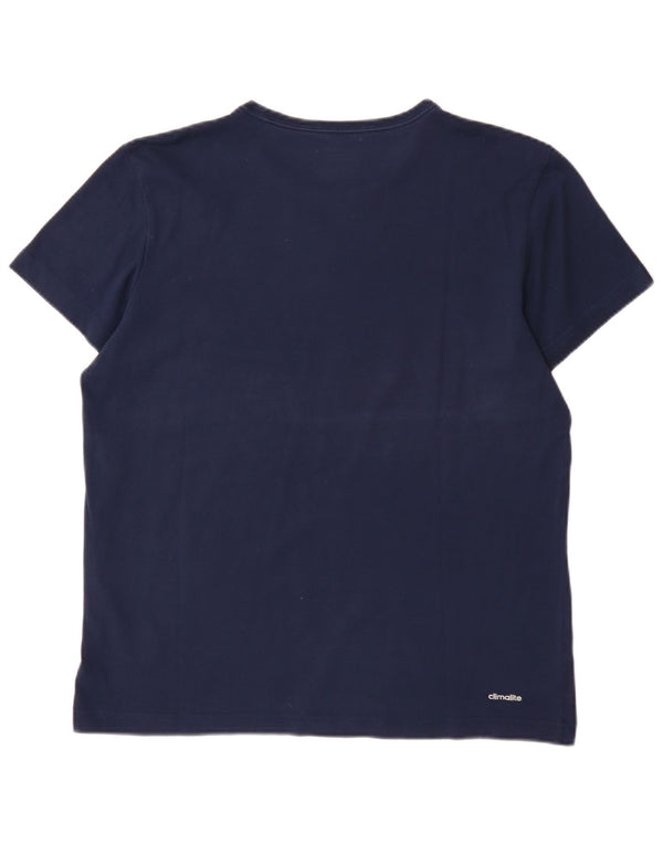 Adidas Herren Climalite Graphic T-Shirt Top Large Marineblau