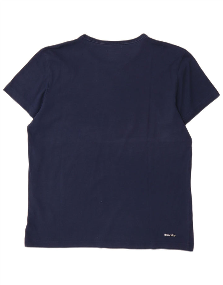 Adidas Herren Climalite Graphic T-Shirt Top Large Marineblau