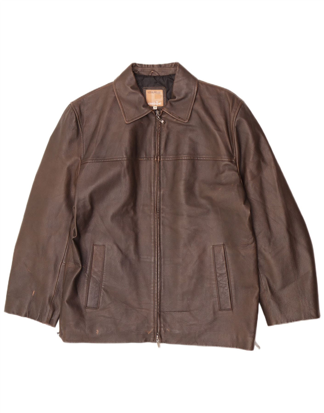 Conbipel Herren Lederjacke IT 48 Mittelbraun