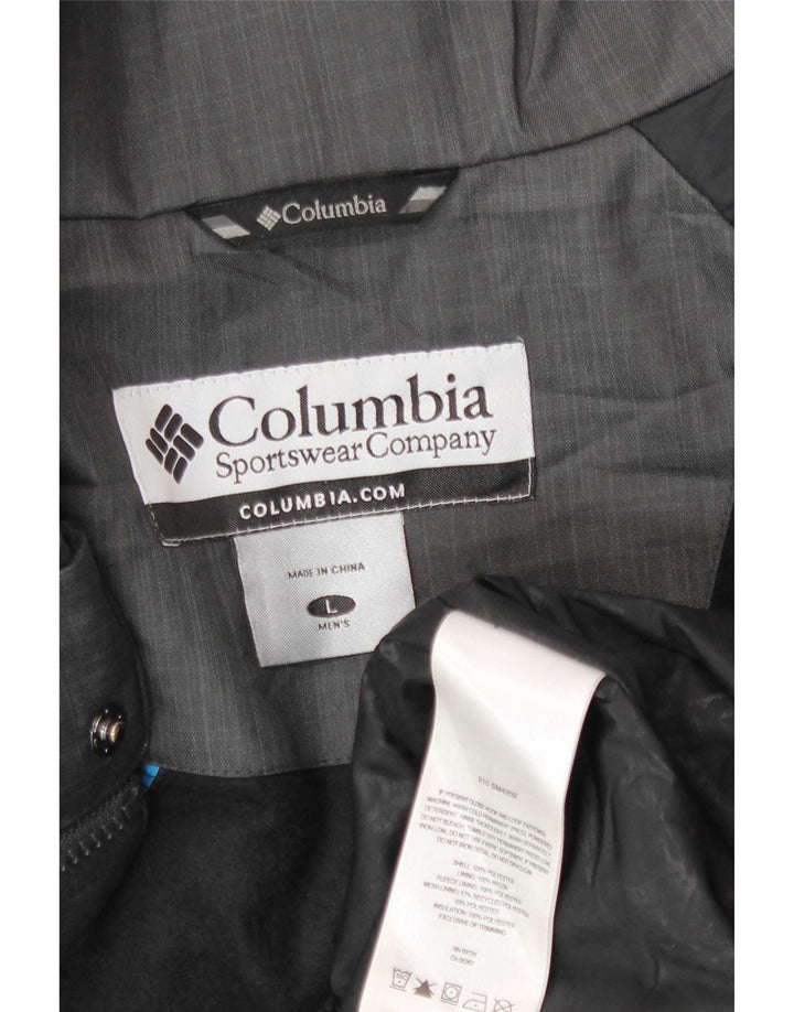 Columbia Herren-Windbreaker-Jacke, UK 40, großes graues Polyester