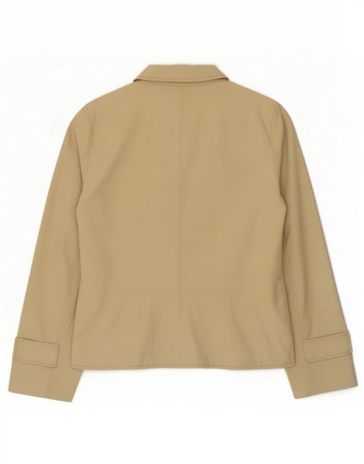 Max & Co. Damen Pea Coat UK 14 Large Beige Baumwolle