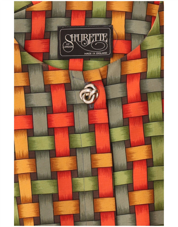 Shubette Damen A-Linien-Kleid UK 14 Mittelgrün Geometrisch