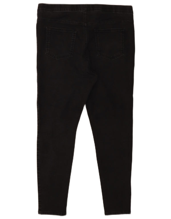 Marks & Spencer Damen Jegging-Jeans UK 16 Large W34 L25 Schwarze Baumwolle