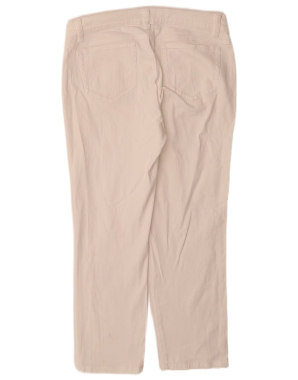 Orvis Damen Straight Jeans US 10 Large W30 L28 Weiße Baumwolle