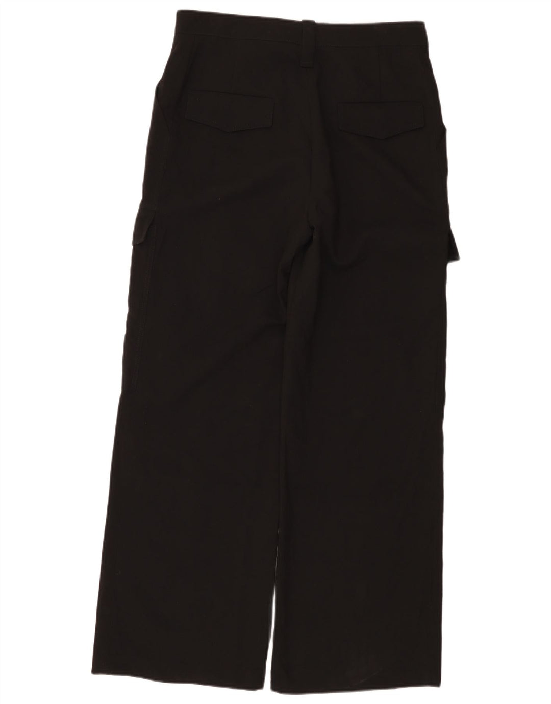 Zara Damen-Cargohose mit weitem Bein, mittelgroß, W28, L30, Schwarz