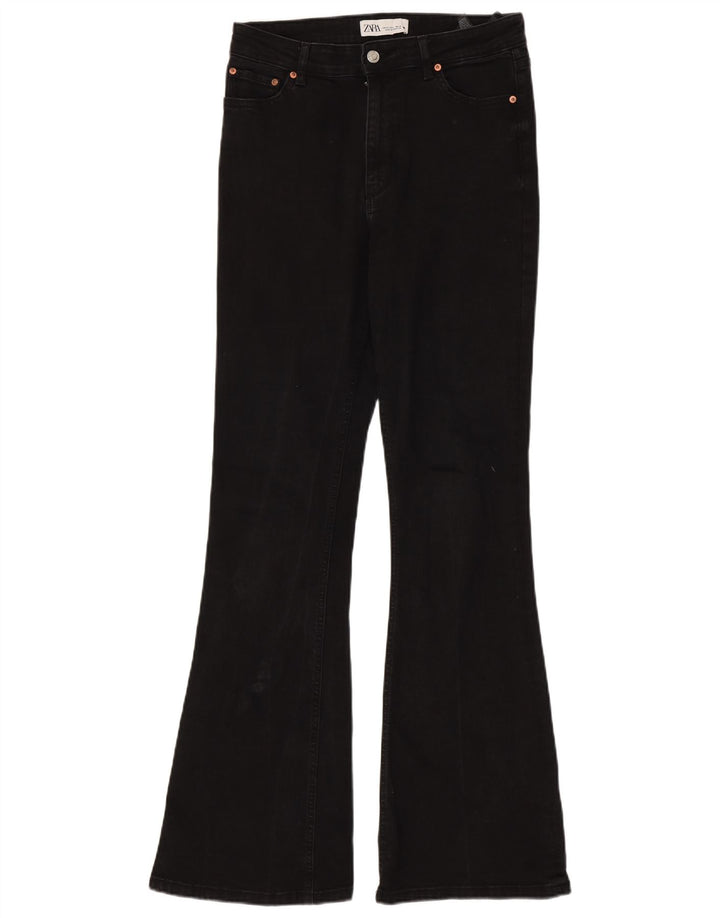 Zara Damen Schlagjeans EU 40 Medium W30 L33 Schwarze Baumwolle