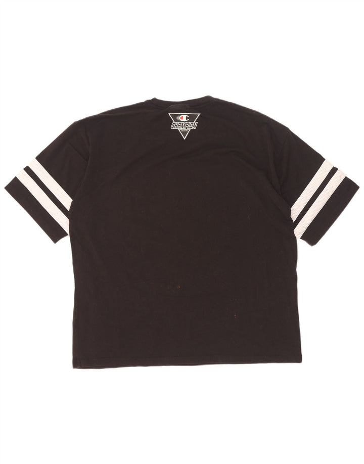 Champion Herren T-Shirt mit Grafik, mittelgroß, Schwarz