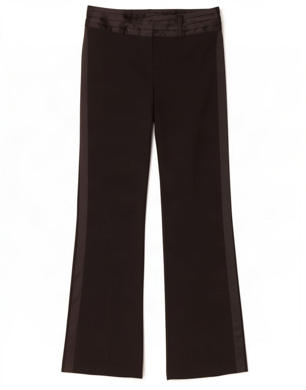 Topshop Womens Bootcut Casual Trousers UK 12 Medium W30 L35 Black Polyester