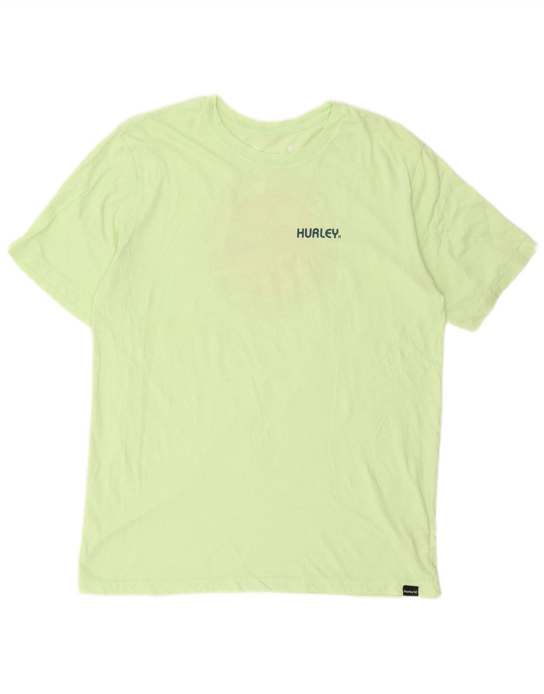 Hurley Herren Grafik-T-Shirt-Oberteil aus mittelgrüner Baumwolle