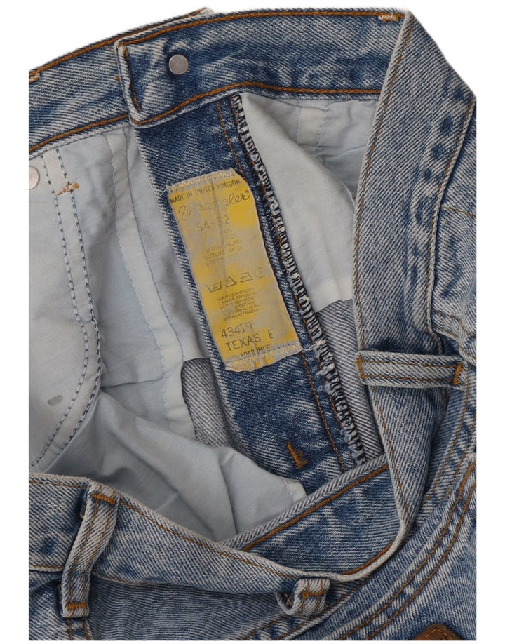 Wrangler Herren Texas Straight Jeans W34 L32 Blaue Baumwolle